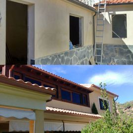 Canales El Maño reparación de tejas y fachada de casa